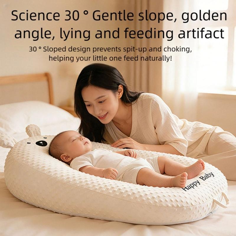 Nursing Pillow Breastfeeding - เด็ก Dotted Incline หมอนรูปแบบการ์ตูน Anti-spit สนับสนุนหมอนสำหรับ