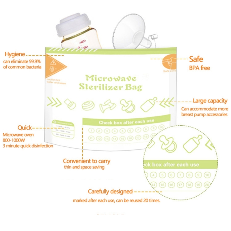 ถุงนึ่งฆ่าเชื้อด้วยไอน้ำในไมโค - Zwitsal Baby Products บทวิจารณ์และราคา
