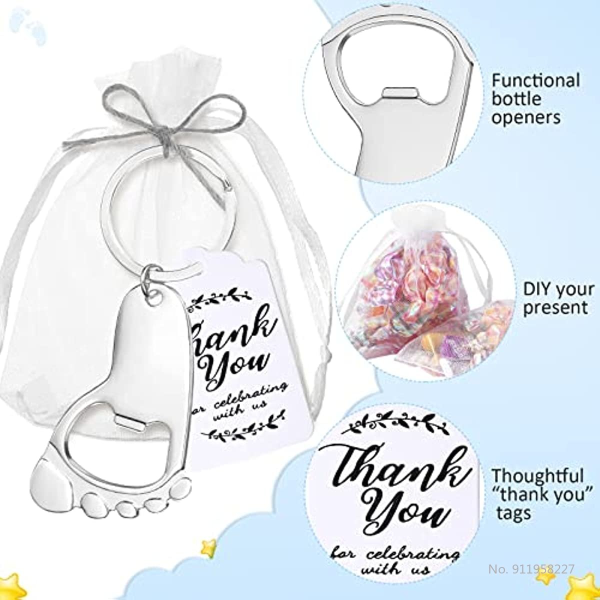 พวงกุญแจเปิดขวดลายเท้าเด็ก 50  - Zwitsal Baby Products บทวิจารณ์และราคา